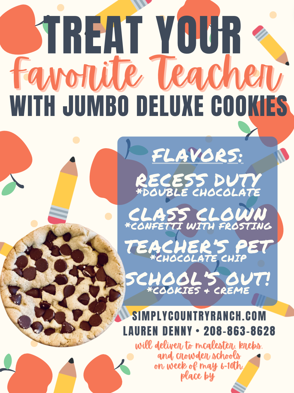 Teacher Cookie Box - appreciation week - jumbo deluxe cookies