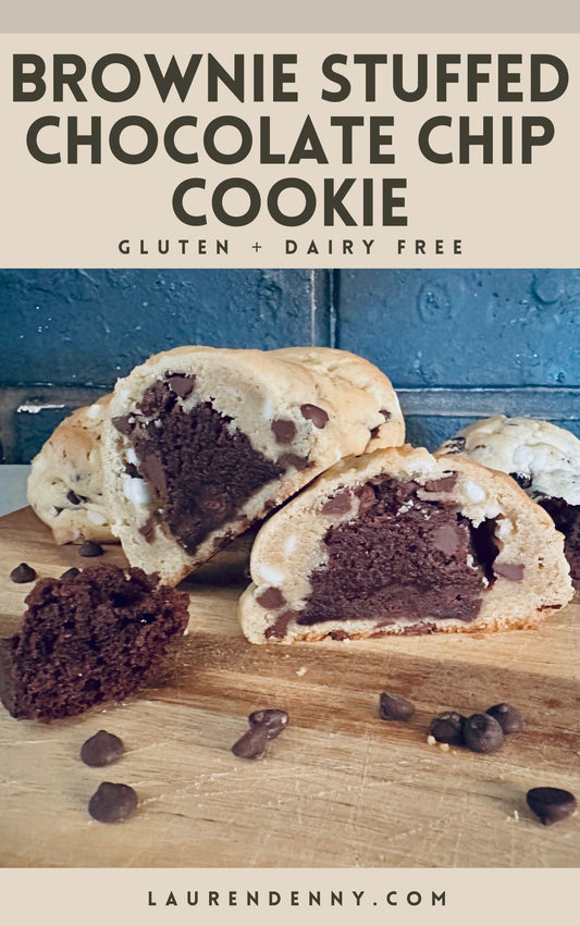 Brownie Stuffed Chocolate Chip Cookie Digital Recipe