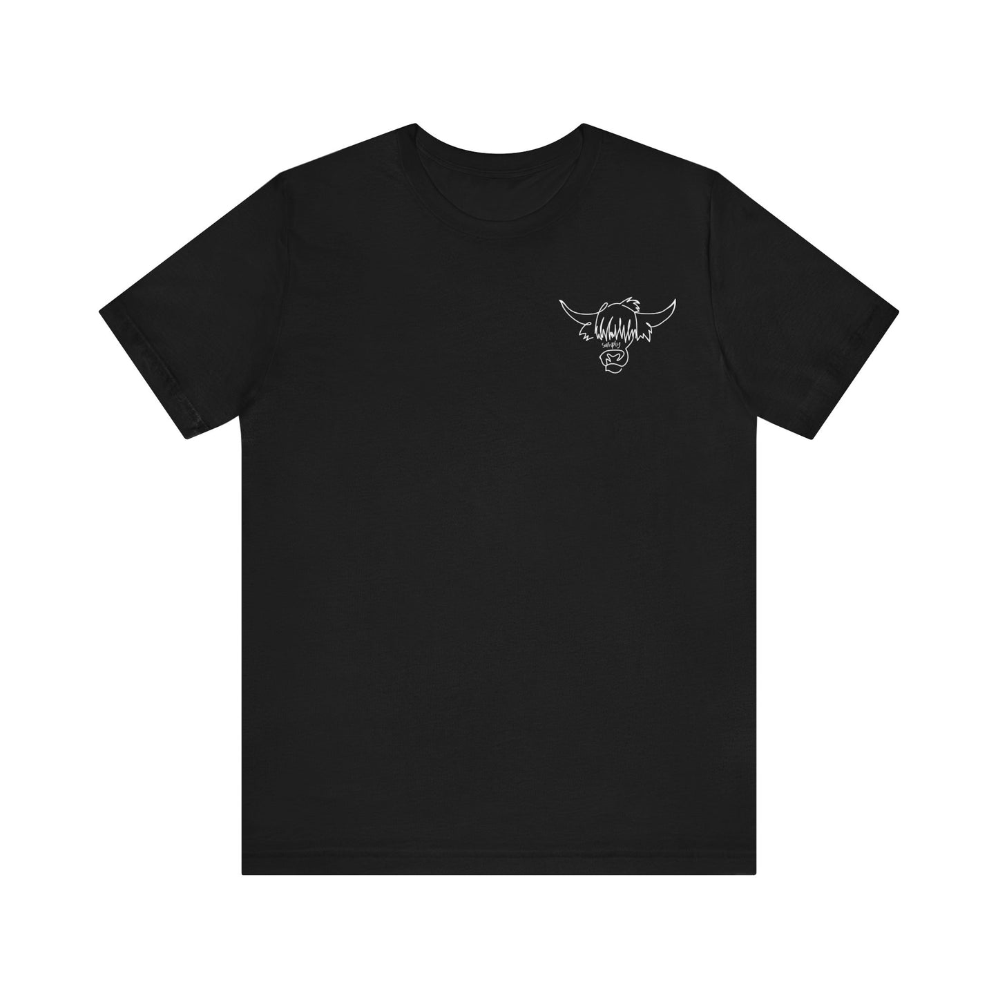 Simply Line Art Cow Unisex Jersey Short Sleeve Tee