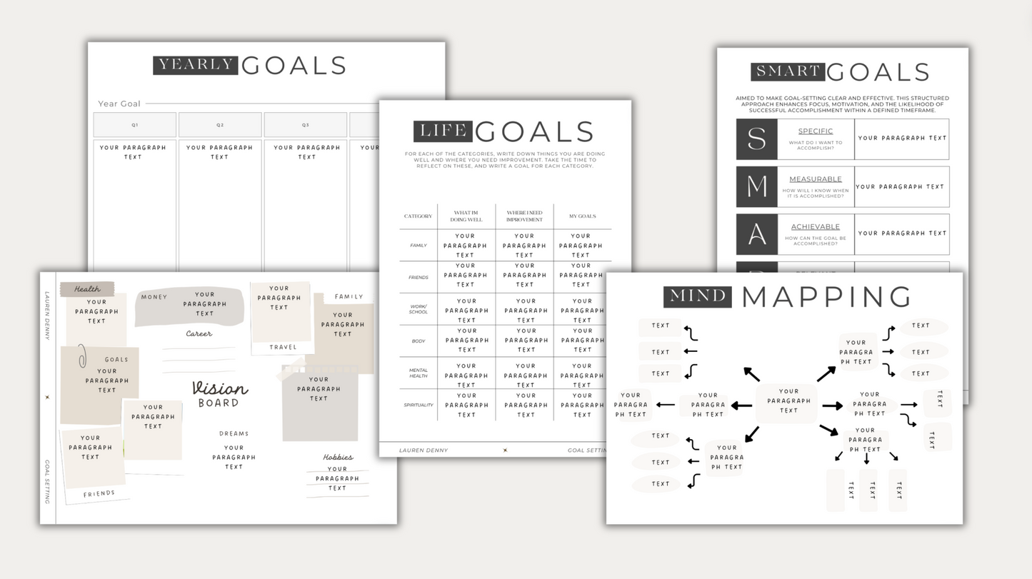 Goal Setting ebook instant digital download