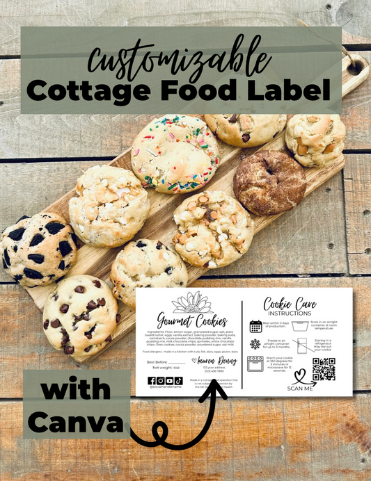 Cottage Food Label - Customizable in Canva