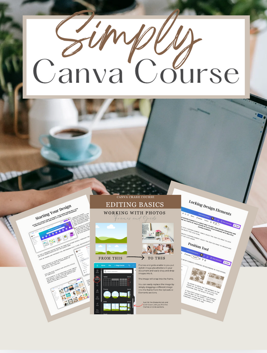 Simply Canva Course ebook instant digital download