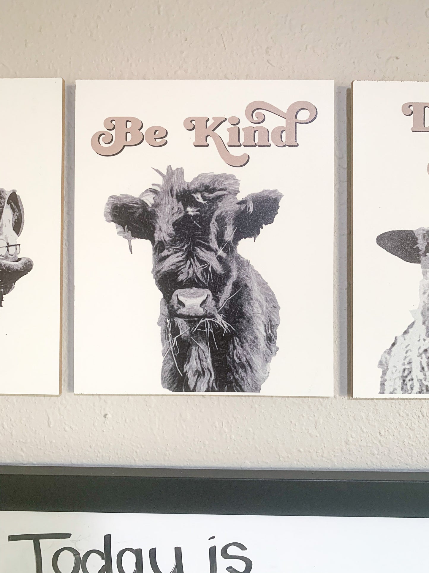 5 Farm Animal Motivational Digital Print Sign